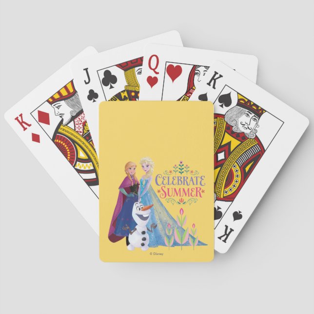 Anna and Elsa | Celebrate Summer Playing Cards (Back)