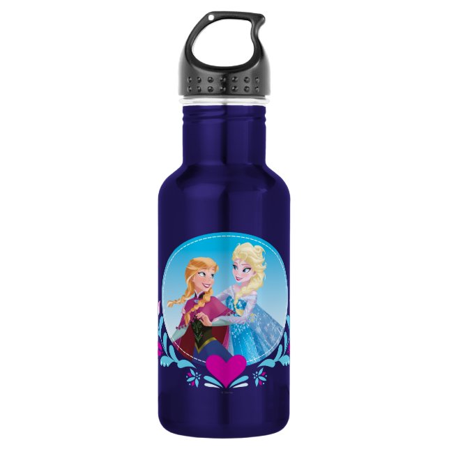 Anna and Elsa | Embracing 532 Ml Water Bottle (Front)