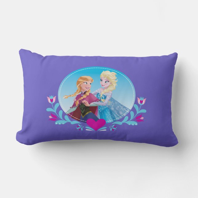 Anna and Elsa | Embracing Lumbar Pillow (Front)