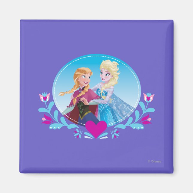 Anna and Elsa | Embracing Magnet (Front)