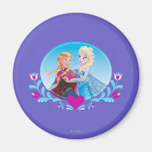 Anna and Elsa   Embracing Magnet