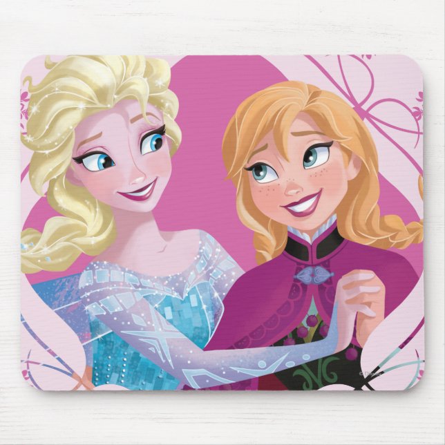 Anna and Elsa | Family Forever Mouse Pad (Front)