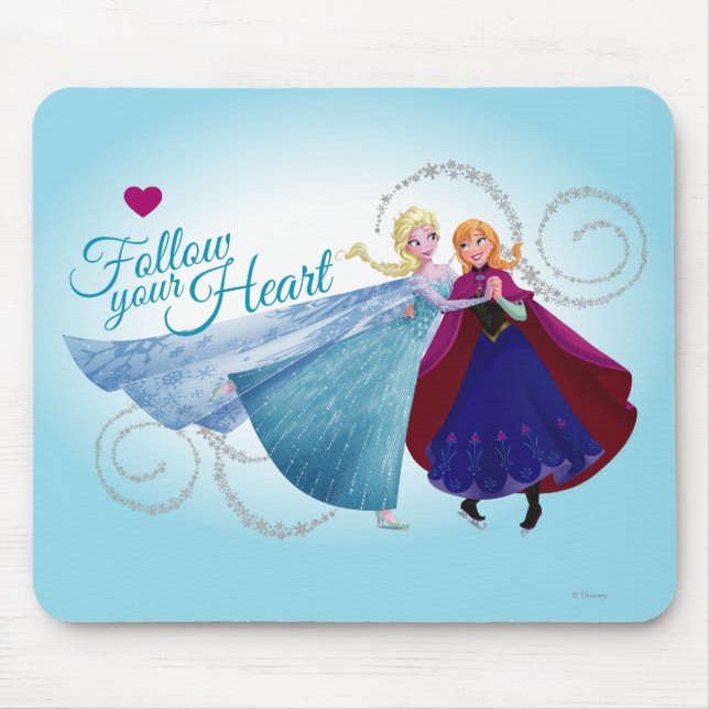 Anna and Elsa | Family Love Mouse Pad (Front)