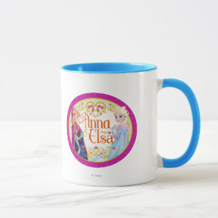 Anna and Elsa   Floral Frame Mug