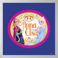 Anna and Elsa | Floral Frame