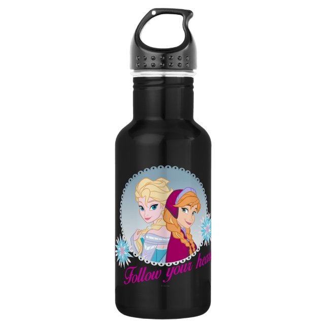 Anna and Elsa | Follow Your Heart 532 Ml Water Bottle (Front)