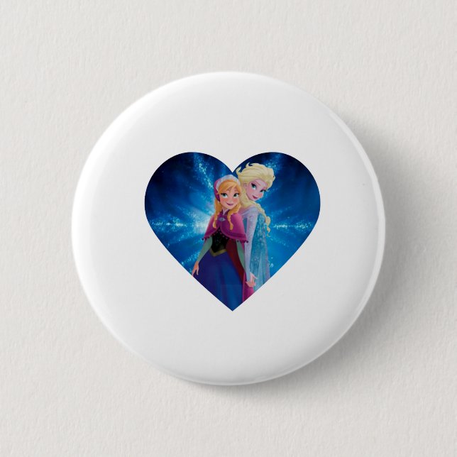 Anna and Elsa Frozen 2 Inch Round Button (Front)