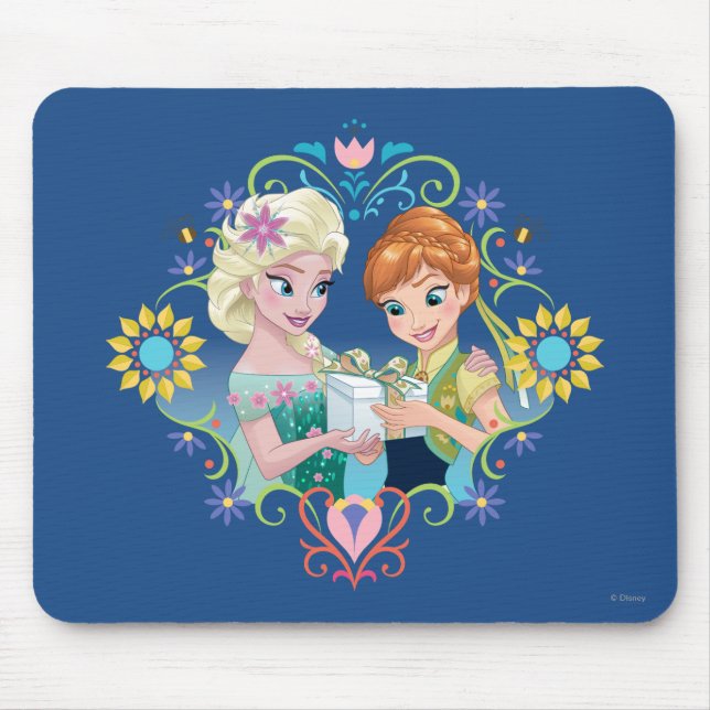 Anna and Elsa | Gift for Sister Mouse Pad (Front)