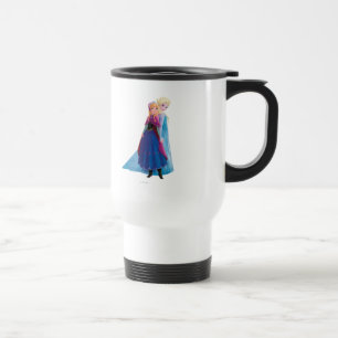 Anna and Elsa Holding Hands Travel Mug
