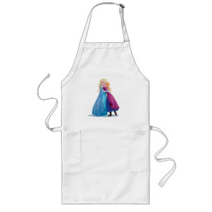 Anna and Elsa   Hugging Long Apron