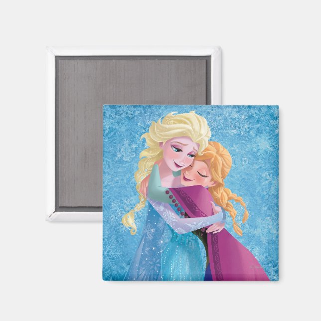 Anna and Elsa | Hugging Magnet (Front/Back)