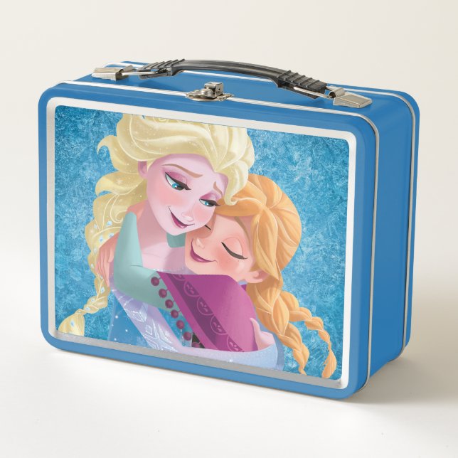 Anna and Elsa | Hugging Metal Lunch Box (Front)