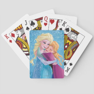 Anna and Elsa   Hugging Playing Cards