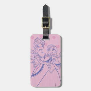 Anna and Elsa I Love My Sister Luggage Tag