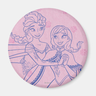 Anna and Elsa   I Love My Sister Magnet