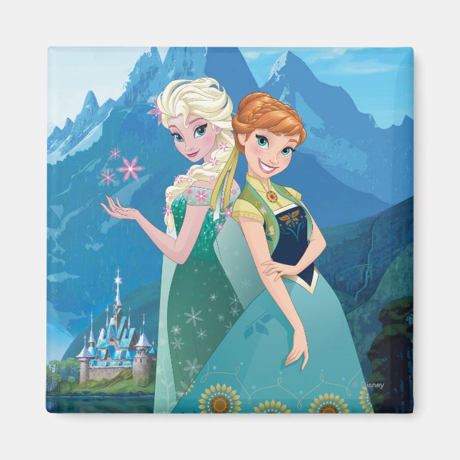 Anna and Elsa | My Sister Loves Me Magnet (Front)