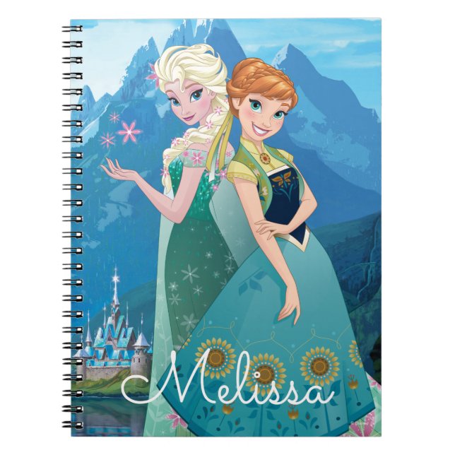 Anna and Elsa | My Sister Loves Me - Personalized Notebook (Front)