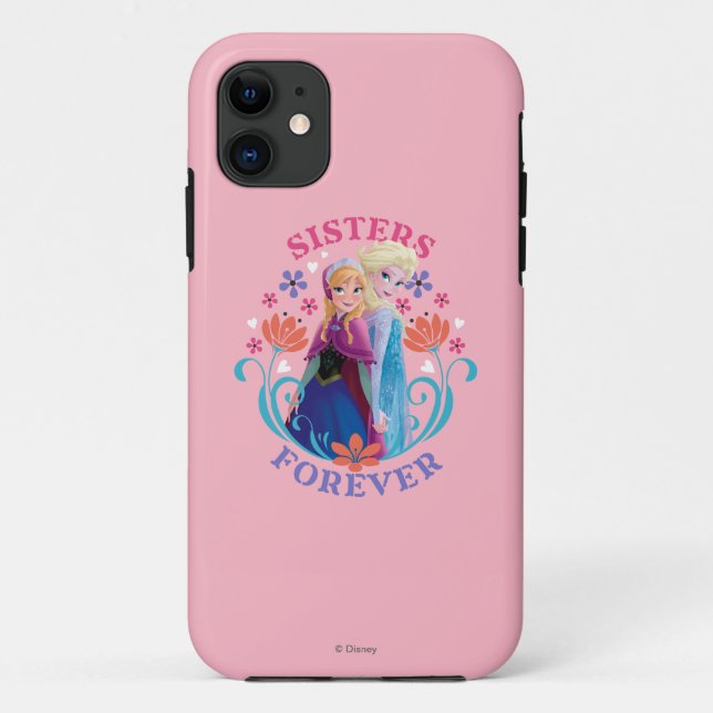 Anna and Elsa | Sisters with Flowers Case-Mate iPhone Case (Back)
