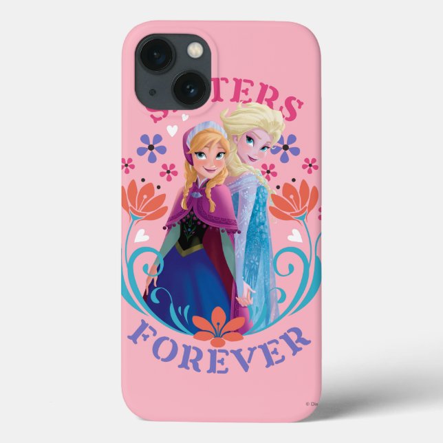 Anna and Elsa | Sisters with Flowers Case-Mate iPhone Case (Back)