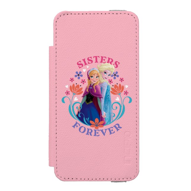 Anna and Elsa | Sisters with Flowers Incipio iPhone Wallet Case (Folio Front)