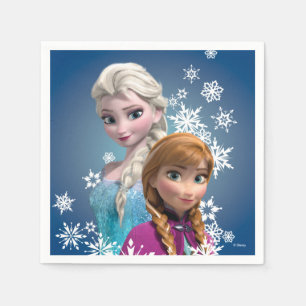 Anna and Elsa Snowflakes Napkin