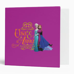 Anna and Elsa   Standing Back to Back Binder