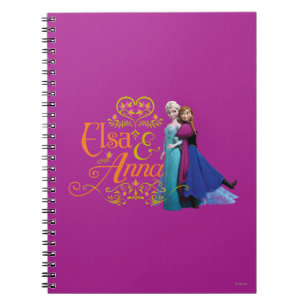 Anna and Elsa   Standing Back to Back Notebook