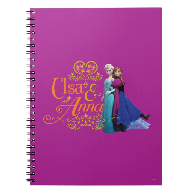 Anna and Elsa | Standing Back to Back Notebook (Front)