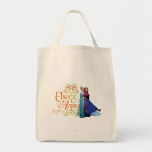 Anna and Elsa   Standing Back to Back Tote Bag
