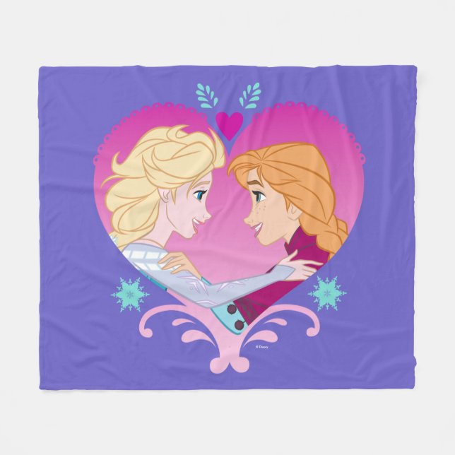 Anna and Elsa | Strong Bond Fleece Blanket (Front (Horizontal))