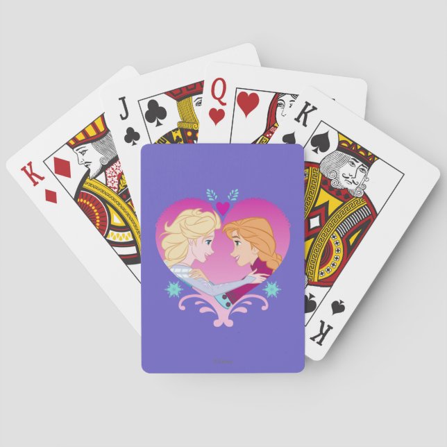 Anna and Elsa | Strong Bond Playing Cards (Back)