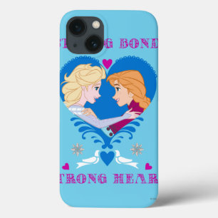 Anna and Elsa   Strong Bond, Strong Heart iPhone 13 Case