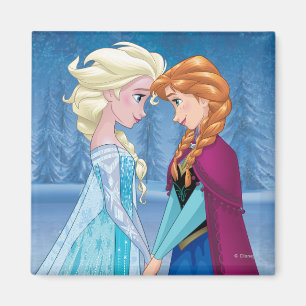 Anna and Elsa   Together Forever Magnet