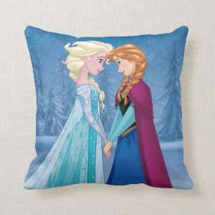 Anna and Elsa   Together Forever Throw Pillow