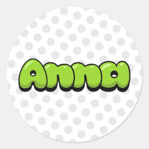 Anna Classic Round Sticker