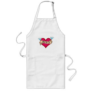 Anna - Custom Heart Tattoo T-shirts & Gifts Long Apron