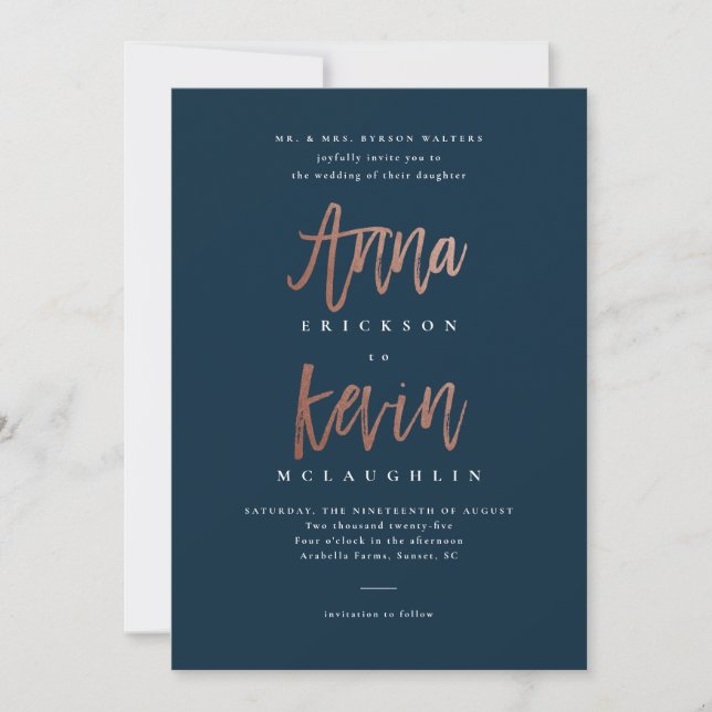 Anna et Kevin faire-part de mariage (Devant)
