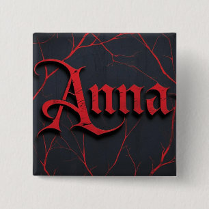 Anna In Gothic 2 Inch Square Button