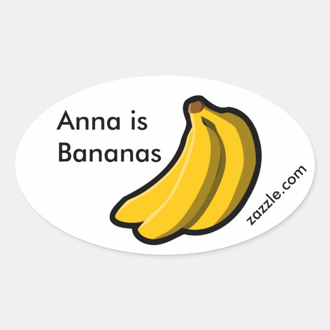 Anna is Bananas Promo Oval Sticker (Front)