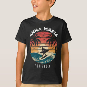 Anna Maria Beach Florida Surfboard Waves Beach T-Shirt