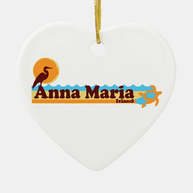 Anna Maria Island - Beach Design. Ceramic Ornament (Front)