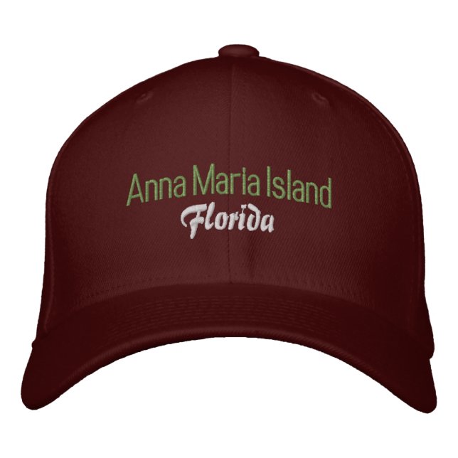 Anna Maria Island Florida Embroidered Baseball Hat (Front)