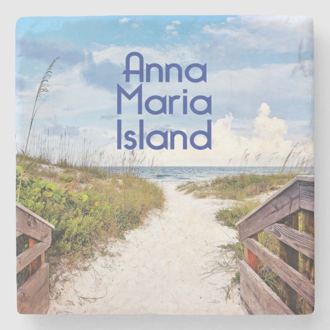 Anna Maria Island Florida Stone Coaster (Front)