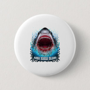 Anna Maria Island Florida Vacation Great White Sha 2 Inch Round Button