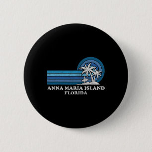 Anna Maria Island Florida Vintage Family Summer Va 2 Inch Round Button