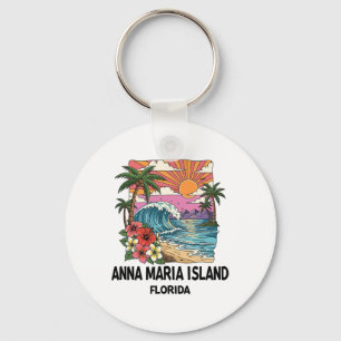 Anna Maria Island Tropical Beach Souvenir Vacation Keychain