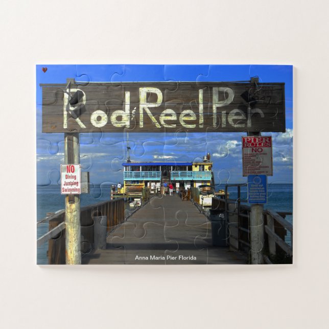 Anna Maria Pier Florida Jigsaw Puzzle (Horizontal)