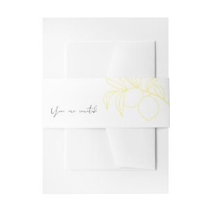 ANNA Modern Italian Lemon Invitation Belly Band