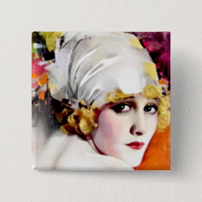 Anna Nilsson 2 Inch Square Button (Front)