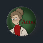 Anna O'Brien Button<br><div class="desc">Don your favourite sleuth on your backpack or jacket!</div>